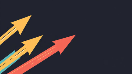 Minimalist Vector of Arrows Pointing in the Same Direction, Symbolizing Alignment, Shared Goals, and Unified Focus