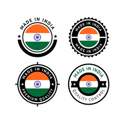 National flag of the India, set flat vector icons