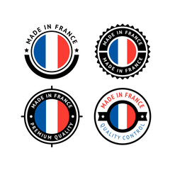 National flag of the France, set flat vector icons