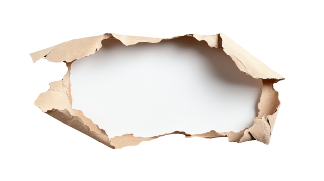 Torn paper with a blank space in the center, ideal for creating unique designs and backgrounds.