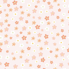 flowers  seamless pattern , vector , illustration