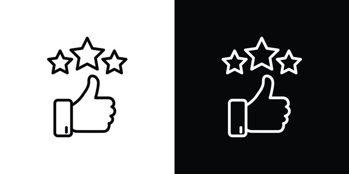 Customer satisfaction icon in black. flat graphic vector icon