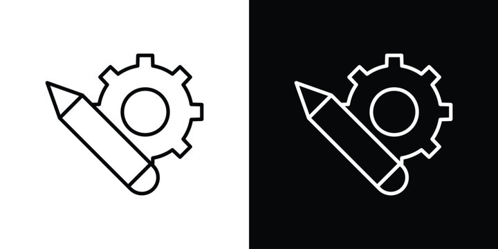 Customization icon in black. flat graphic vector icon