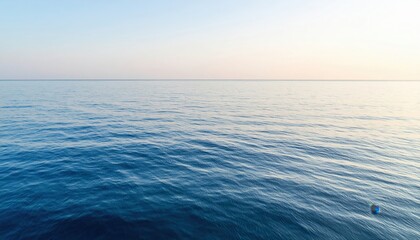 Obraz premium Calm Blue Ocean Horizon at Sunrise