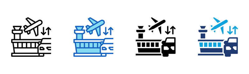 Airport Transfer icon Multi Style Vector Illustration  © kliwir art