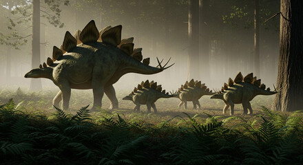 Stegosaurus Stroll: A Prehistoric Bond
