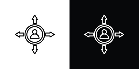 Decision making icon in black. flat graphic vector icon © Vince