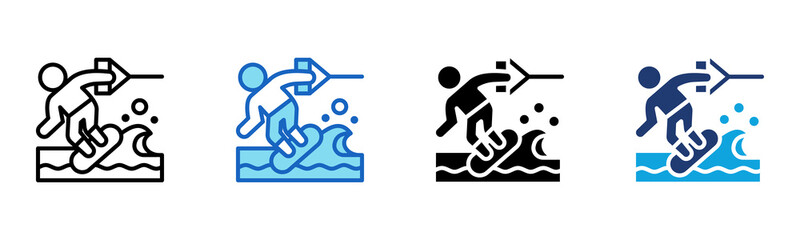 Water Sports icon Multi Style Vector Illustration 