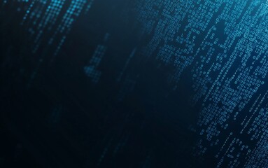 Futuristic Data Stream Visualization with Colorful Binary Code Array on a Modern Digital Backdrop