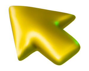 Cursor is in the form of a golden arrow  resembling a symbol of a reward or achievement