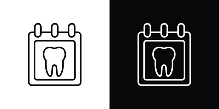 Dental appsointment icon in black. flat graphic vector icon - Powered by Adobe