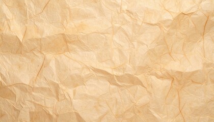 Fototapeta premium Crumpled Beige Paper Texture Background