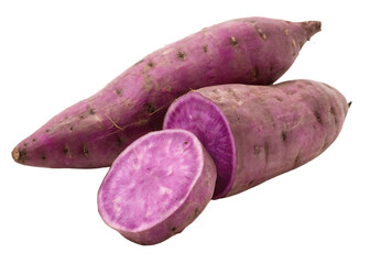 purple-yams-isolated on white background png, ai generated