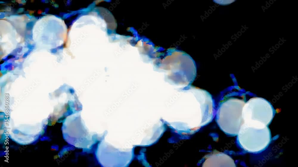 Poster abstract colorful bokeh lights with soft focus and bright background