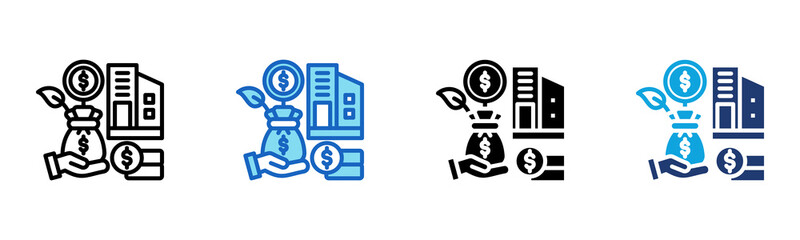 Venture Capital icon Multi Style Vector Illustration 