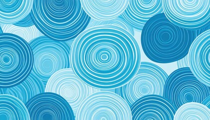 Abstract Background Design With Blue Circles