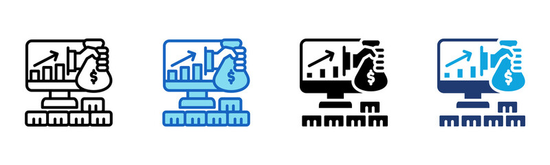 Alternative Investments icon Multi Style Vector Illustration 