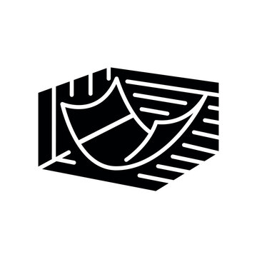 Gradient Descent black flat icon for digital and print projects.