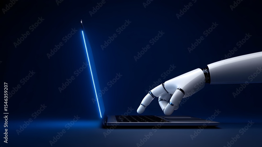 Aufkleber futuristic digital technology controls via laser pointer