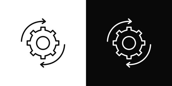 Efficiency icon in black. flat graphic vector icon