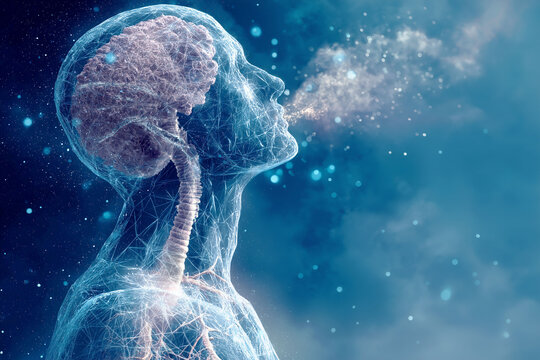 HBOT. Hyperbaric Oxygen Therapy. Oxygen. Conceptual art of healing brain tissue