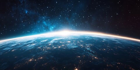 Obraz premium Stunning Earthrise A Breathtaking View from Space
