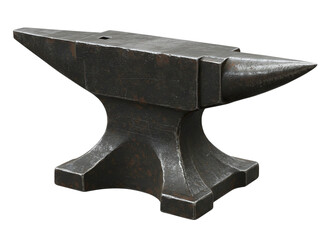 Vintage blacksmith anvil isolated on transparent background