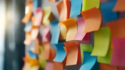 Calendar, planning with sticky notes and digital tools Productivity Settings