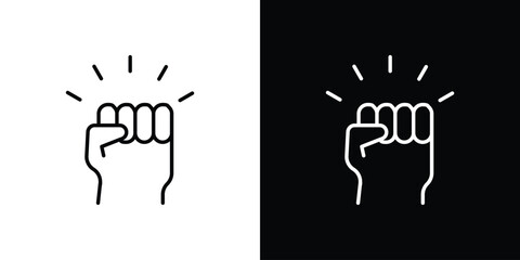 Obraz premium Empowerment icon in black. flat graphic vector icon