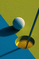 vintage golf club and ball illustration, retro postcard design, ideal for sports history publications, golf-themed invitations, or nostalgic decor prints	
