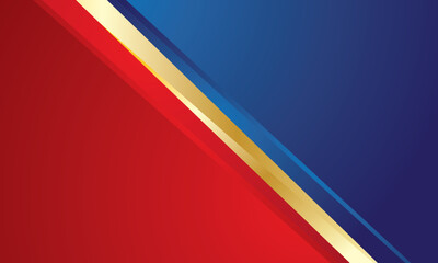 Red gold on blue background design