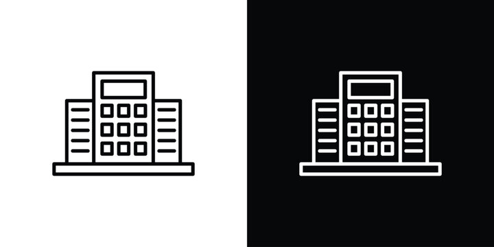 Enterprise icon in black. flat graphic vector icon
