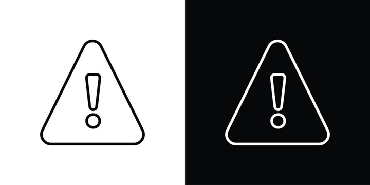 Error icon in black. flat graphic vector icon