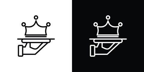 Exclusive service icon in black. flat graphic vector icon