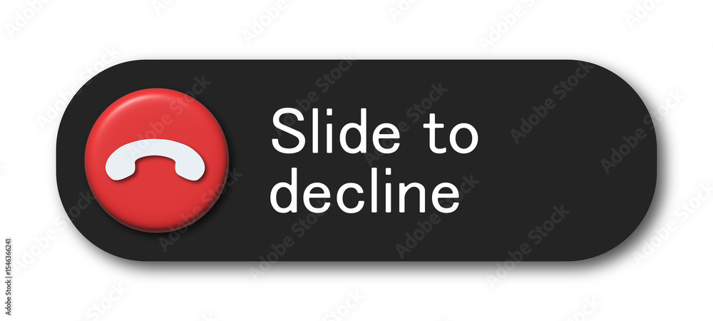 Poster decline call button design featured on smartphone interface