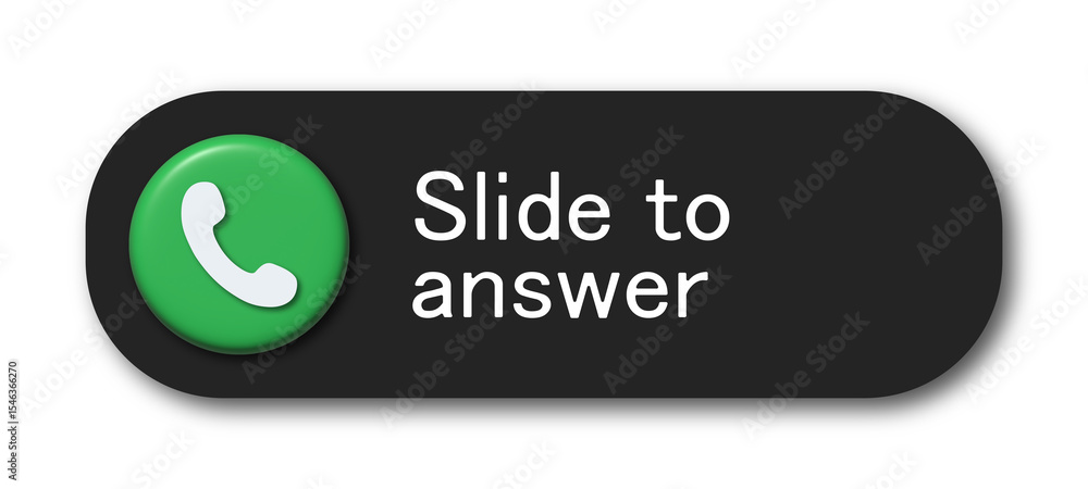 Aufkleber slide to answer button displayed on a digital device screen