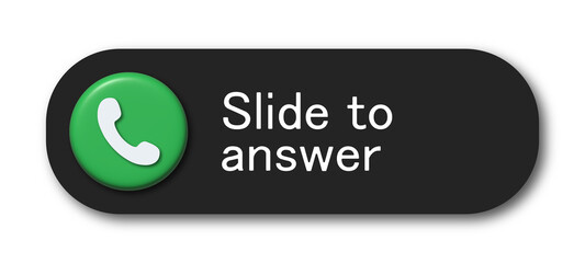 Slide to answer button displayed on a digital device screen