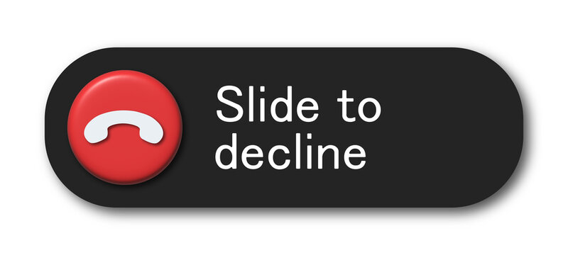 Decline call button design featured on smartphone interface