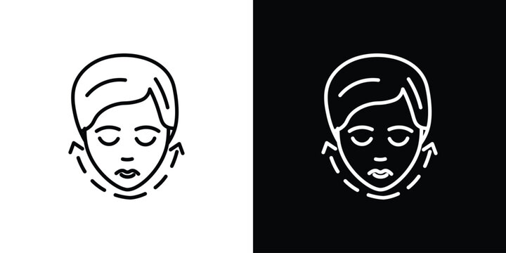 Facelift icon in black. flat graphic vector icon