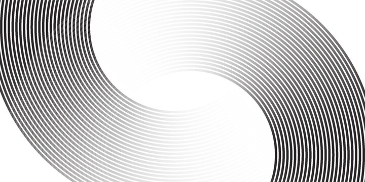 Black mascara circular texture, brush stroke isolated on white background. vector eps10