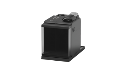 A compact device designed for efficient waste disposal, featuring a sleek design and functional components.