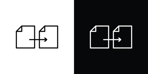 Obraz premium File transfer icon in black. flat graphic vector icon