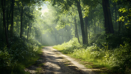Ultra HD muddy Jungle road image Jungle safari photo dirt path in the Jungle photography motorbike riding through the jungle photo muddy forest road natural photography