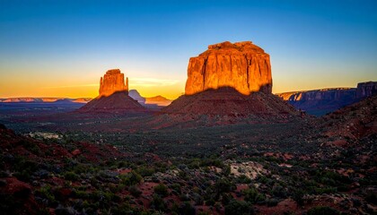 Naklejka premium monument valley sunrise