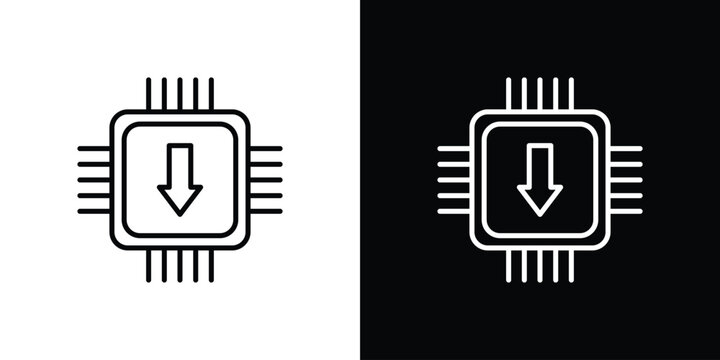 Firmware icon in black. flat graphic vector icon