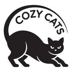 Minimalist cat line art modern pet design