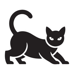 Minimalist cat line art modern pet design