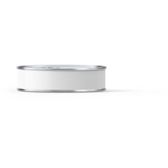A simple, round, white container with a metallic rim, likely used for storage or packaging.