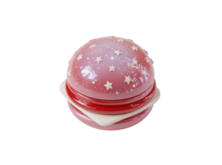 Starry night pink hamburger night light decor, Isolated On White, Png Transparent