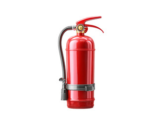 Obraz premium Red fire extinguisher safety equipment emergency preparedness, Isolated On White, Png Transparent